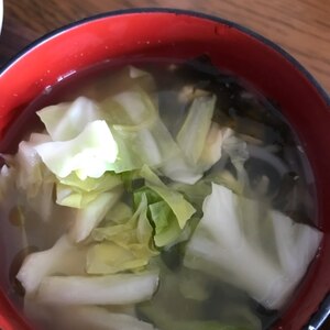 小松菜ともやしの味噌汁